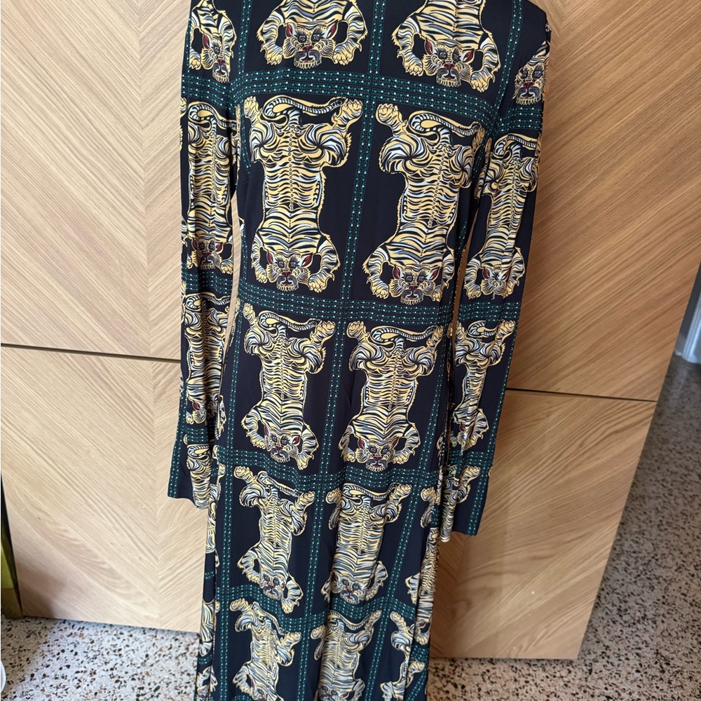 Double J Black and Gold Tiger Print Dress